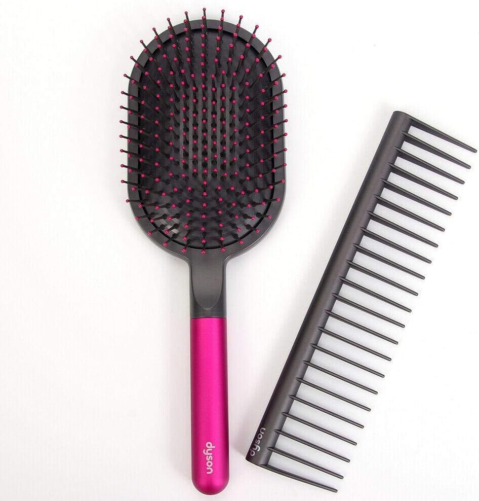 Dyson® Designed Detangling Comb & Paddle Brush Kit Iron/Fuchsia