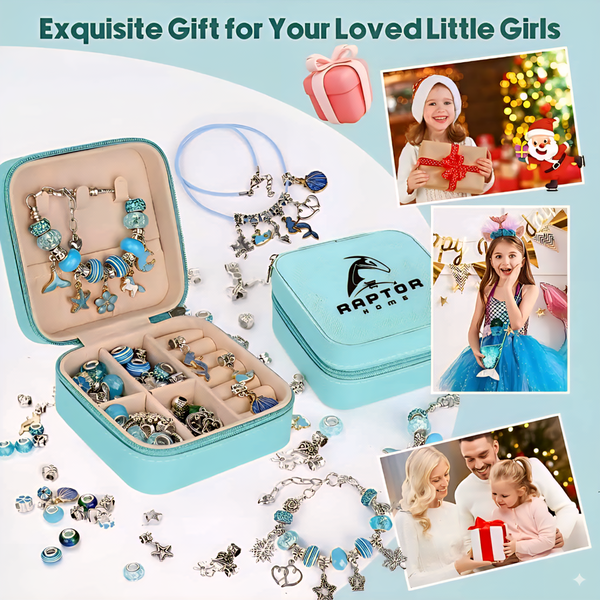 Raptor Home - DIY Charm Bracelet & Necklace Kit with Storage Box